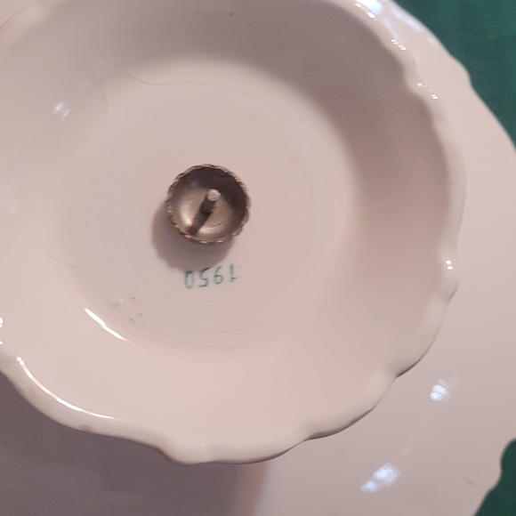 Lefton Copeland Cake Stand Plste Fruit Design 1960 Wedding Shower Decor - Picture 4 of 5